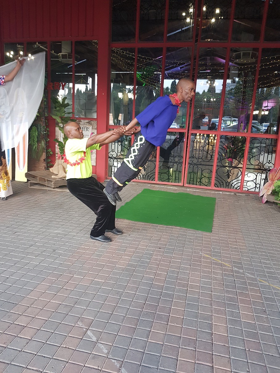 Corporate event acrobats
